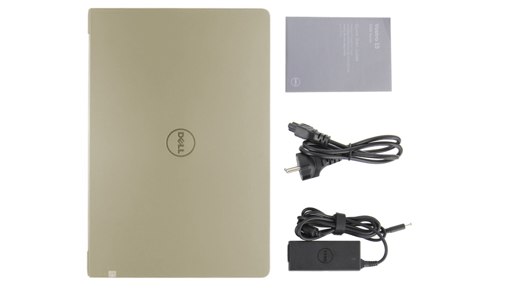 Bộ sản phẩm gồm: Dây nguồn, Sách hướng dẫn, Thùng máy, Sạc Laptop Dell