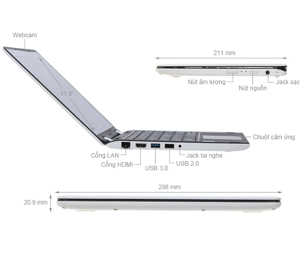 Acer R3 131T-C25D N3060/2GB/500GB/Win10