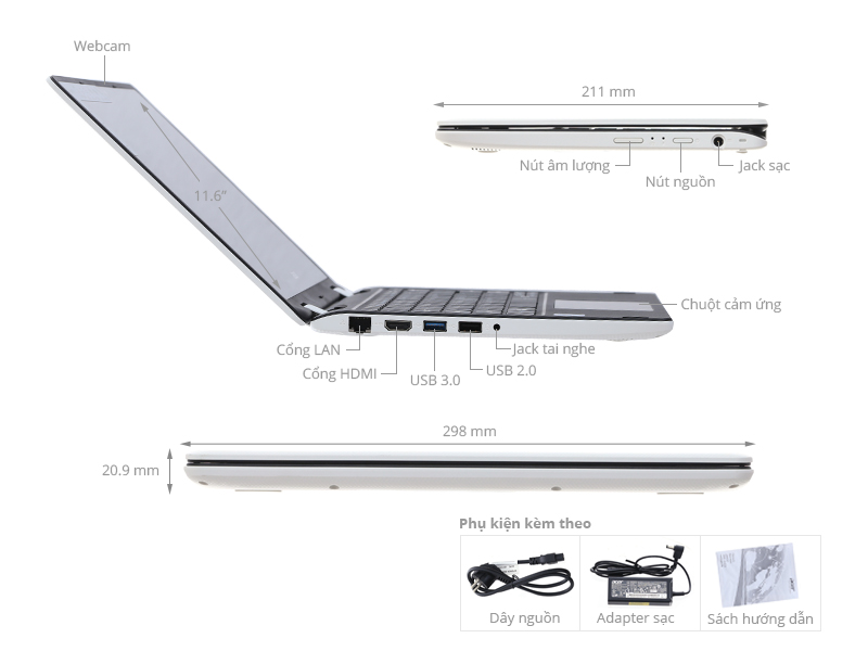 Acer R3 131T-C25D N3060/2GB/500GB/Win10