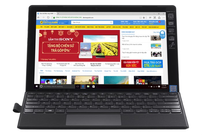 Laptop Acer Switch Alpha 12 SA5-271P-39TD i3 6100U/4GB/128GB/Win10Pro/(NT.LB9SV.004) Màu Bạc