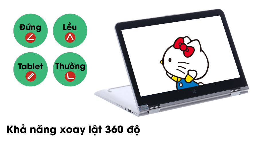 Laptop HP Pavilion x360 u107TU i5 7200U/4GB/500GB/Win10/(Y4G04PA)