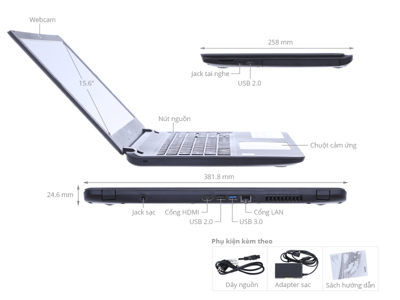 Acer ES1 533 N4200/4GB/500GB/Win10/(NX.GFTSV.003)