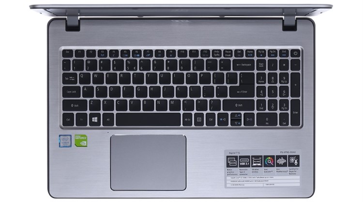 Laptop Acer Aspire F5 573G 55HV i5 7200U/4GB/500GB/2GB 940MX/Win10 Màu Bạc