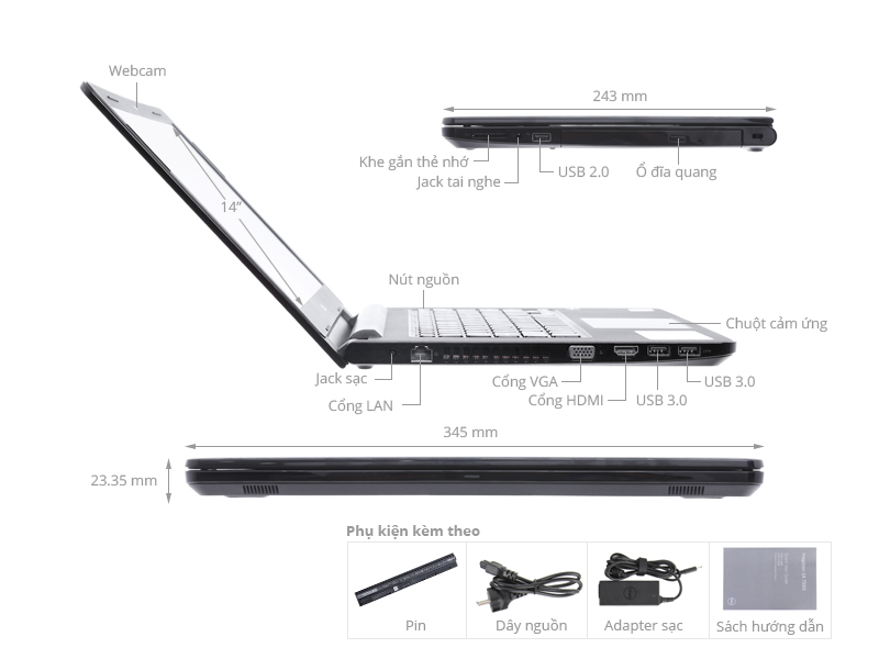 Dell Vostro 3468 i3 7100U/4GB/1TB/Win10