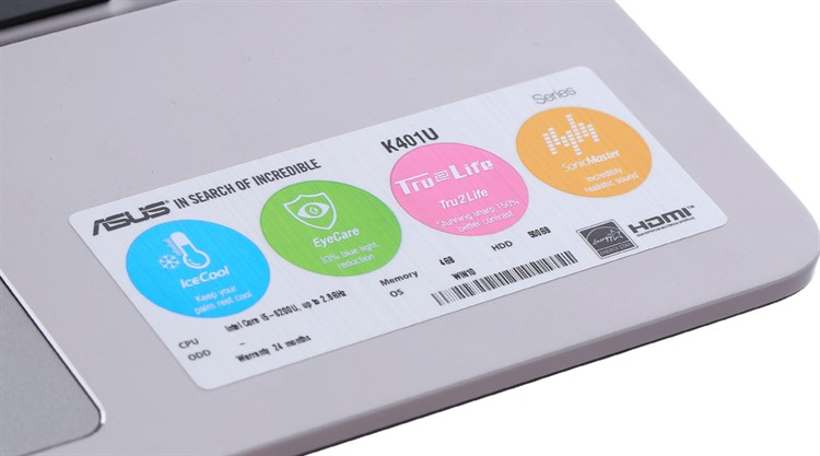 Laptop Asus K401UB i5 6200U/4GB/500GB/2GB GT940/Win10/(FR049T)