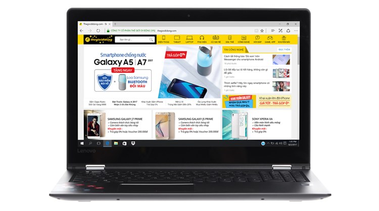 Laptop Lenovo Yoga 510 15IKB i5 7200U/4GB/1TB/Win10/(80VC002BVN) Màu Đen