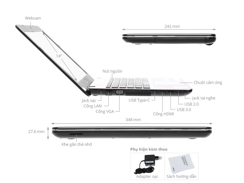 Asus X441SA N3710/4GB/500GB/Win10