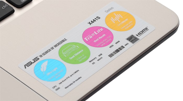 Laptop Asus X441SA N3710/4GB/500GB/Win10 Màu Đen