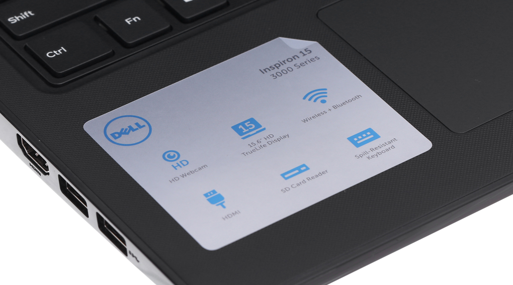 Laptop Dell Inspiron 3567 i3 6006U/4GB/1TB/Win10/(P63F002) Màu Đen