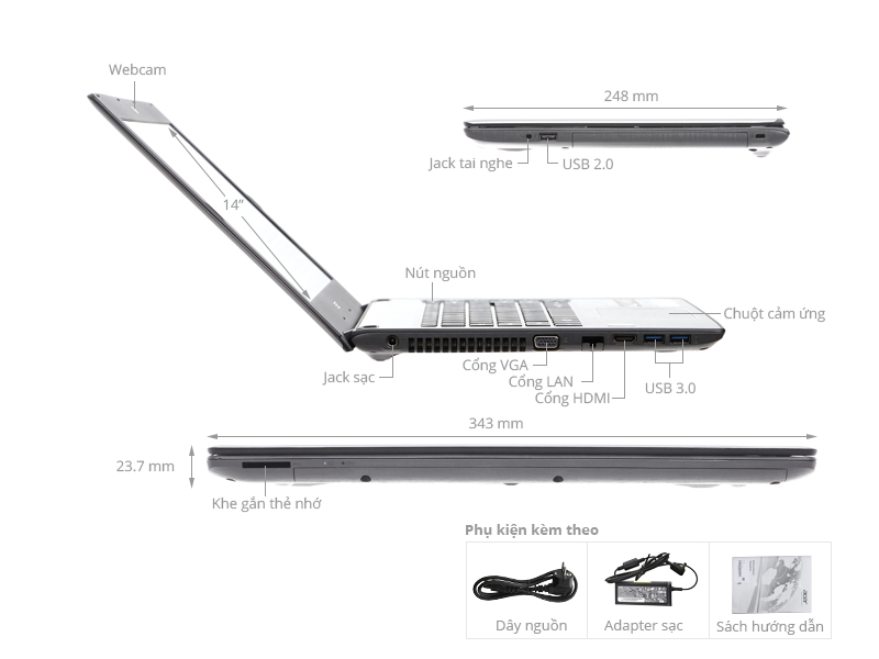 Acer Aspire E5 475 33WT i3 6006U/4GB/500GB/Win10/(NX.GCUSV.002)