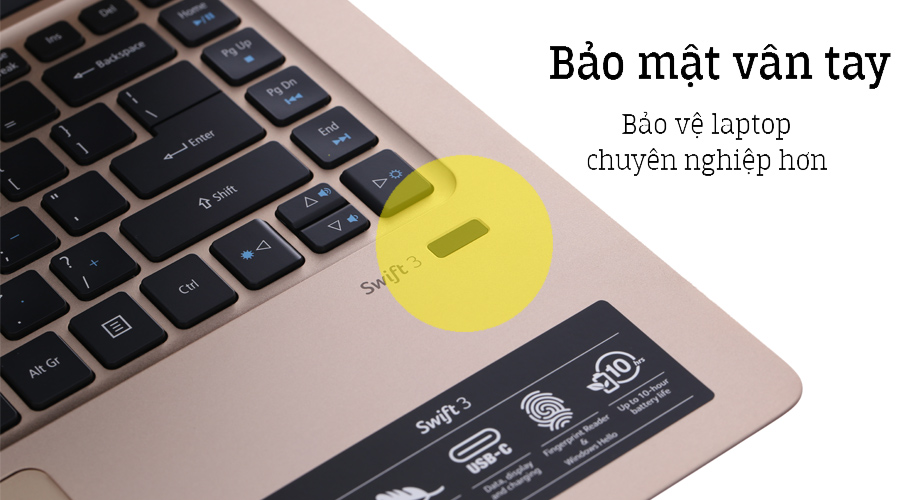 Laptop Acer Swift SF314 32EX i3 7100U/4GB/128GB/Win10/(NX.GKKSV.006)