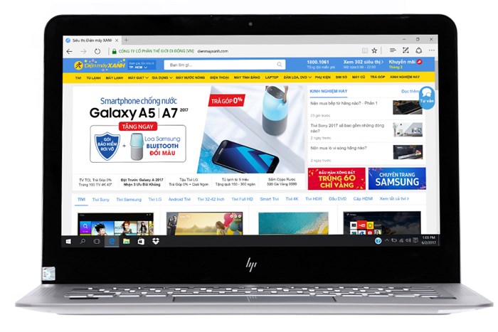 Laptop HP Envy 13 ab010TU i5 7200U/4GB/128GB/Win10/(Z4Q36PA) Màu Bạc