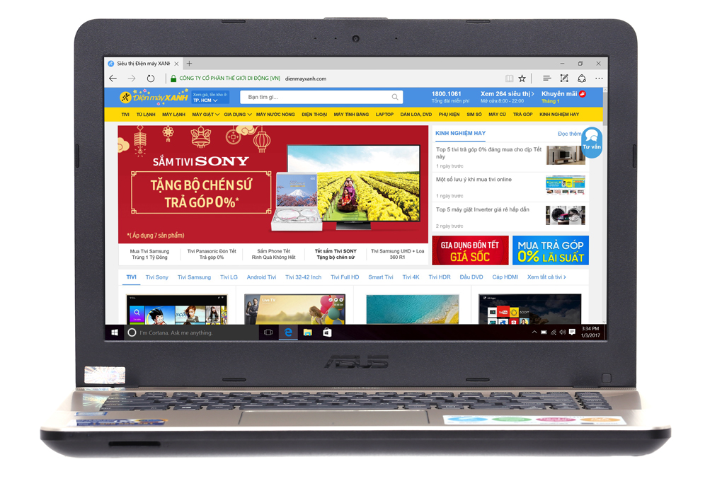 Laptop Asus X441UA i5 7200U/4GB/500GB/Win10/(GA056T) Màu Đen