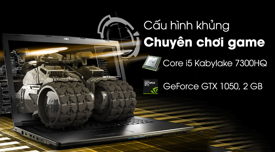 Laptop MSI GL62M 7RDX i5 7300HQ/8GB/1TB/2GB GTX1050/Win10