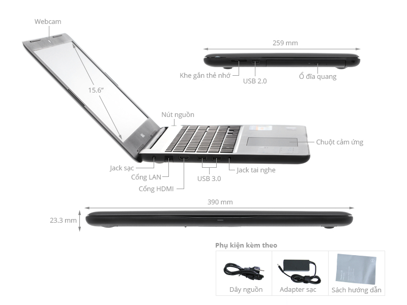 Dell Inspiron 5567 i5 7200U/4GB/1TB/2G M445/Win10/(M5I5384W)