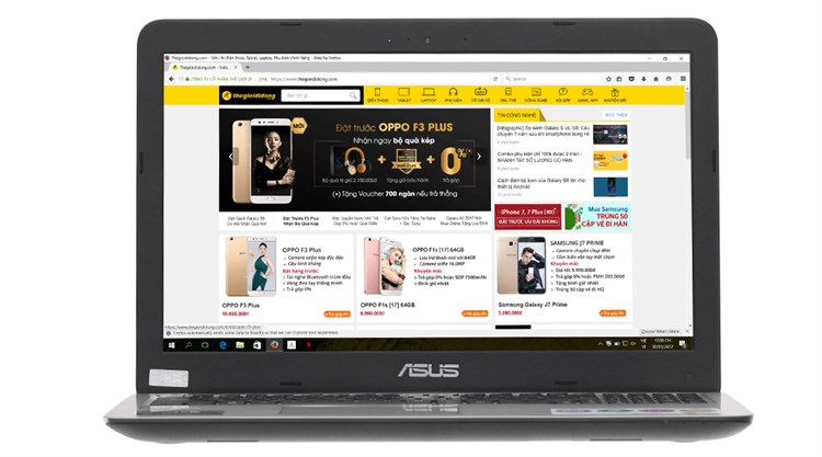 Laptop Asus A556UR i7 7500U/4GB/500GB/2GB 930MX/Win10/(DM397T) Màu Vàng đồng