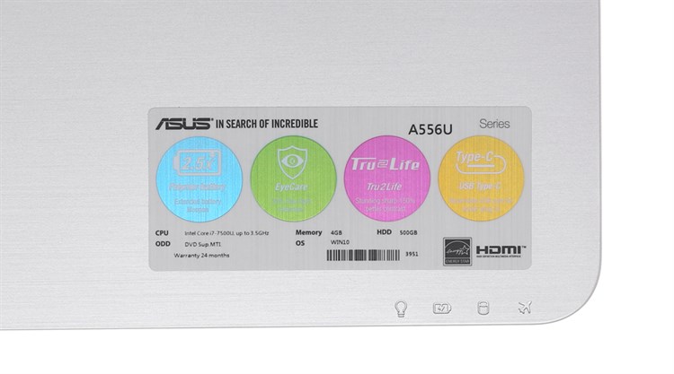 Laptop Asus A556UR i7 7500U/4GB/500GB/2GB 930MX/Win10/(DM397T) Màu Vàng đồng