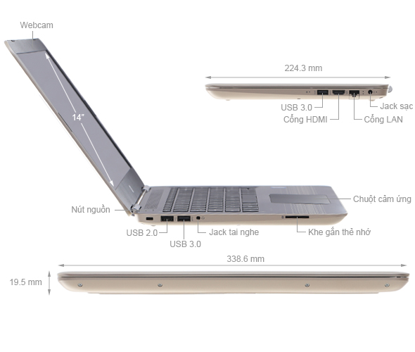 HP Pavilion 14 AL103TU i3 7100U/4GB/500GB/Win10/(Y4G07PA)