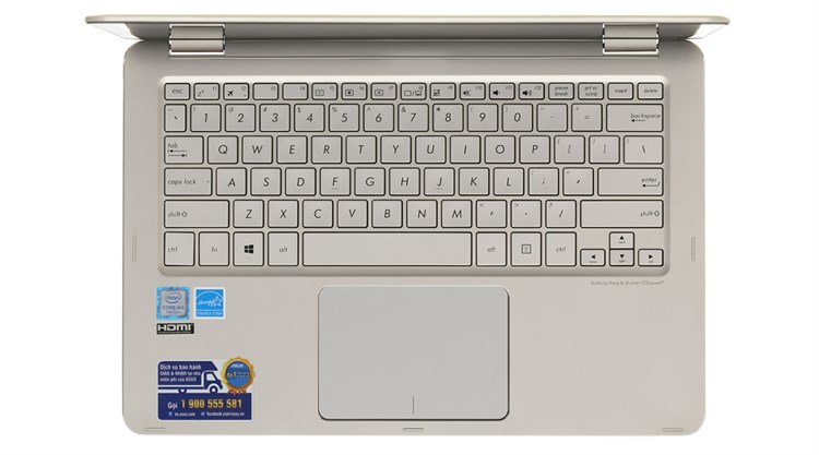 Laptop Asus UX360CA M3 7Y30/4GB/256GB/Win10/(C4234T) Màu Vàng đồng
