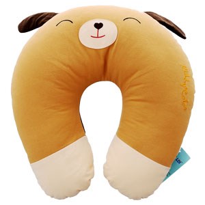 Gối tựa cổ người lớn hình mặt chó Vigatexcohome PBG10 40cm màu cam