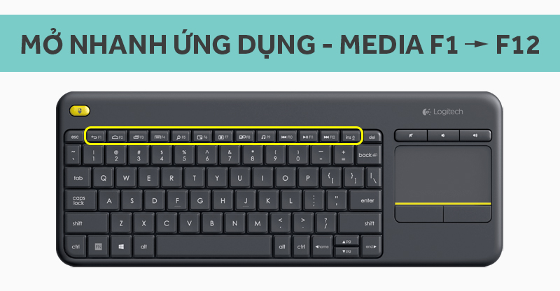 Bàn phím không dây Logitech K400 Plus Bàn phím không dây Logitech K400 Plus