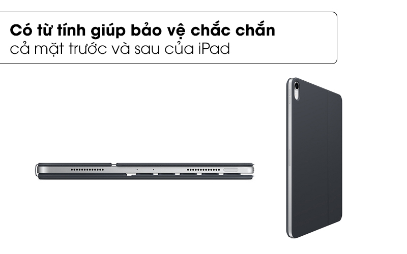 Bảo vệ được 2 mặt cuar iPad - Bàn phím Smart Keyboard iPad Pro 11 US Apple MU8G2 Đen