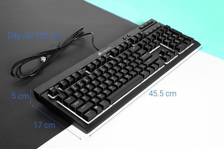 Bàn Phím Cơ Có Dây Gaming Corsair K68 RGB Mechanical Màu Đen
