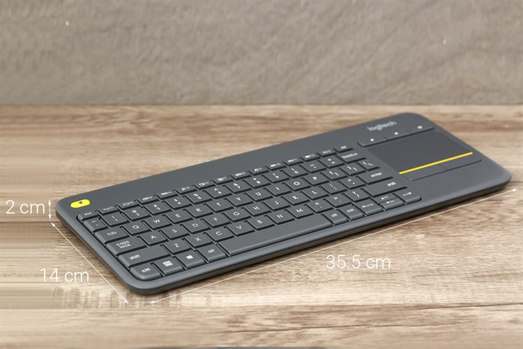 Bàn Phím Không Dây Touchpad Logitech K400 Plus Màu Đen