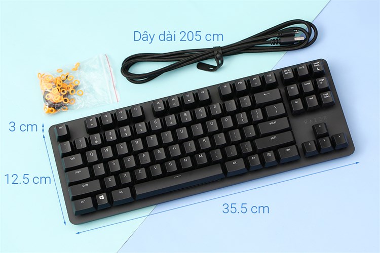 Bàn Phím Cơ Có Dây Gaming Silent Razer BlackWidow Lite Màu Đen