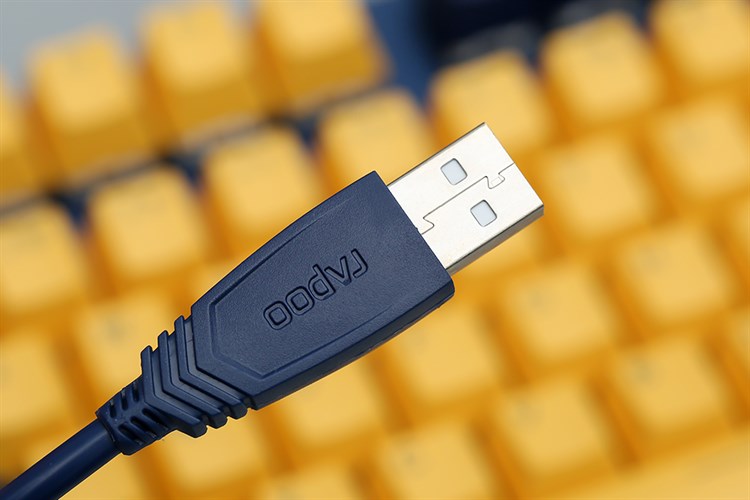 Bàn Phím Cơ Có Dây Gaming Rapoo V500Pro Màu Vàng - Xanh dương