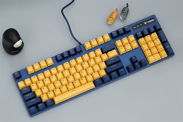 Bàn Phím Cơ Có Dây Gaming Rapoo V500Pro Màu Vàng - Xanh dương
