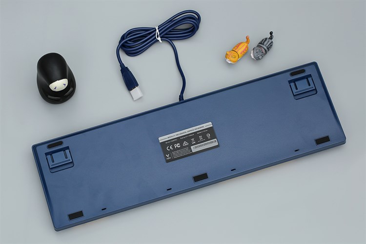 Bàn Phím Cơ Có Dây Gaming Rapoo V500Pro Màu Vàng - Xanh dương