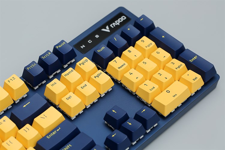 Bàn Phím Cơ Có Dây Gaming Rapoo V500Pro Màu Vàng - Xanh dương