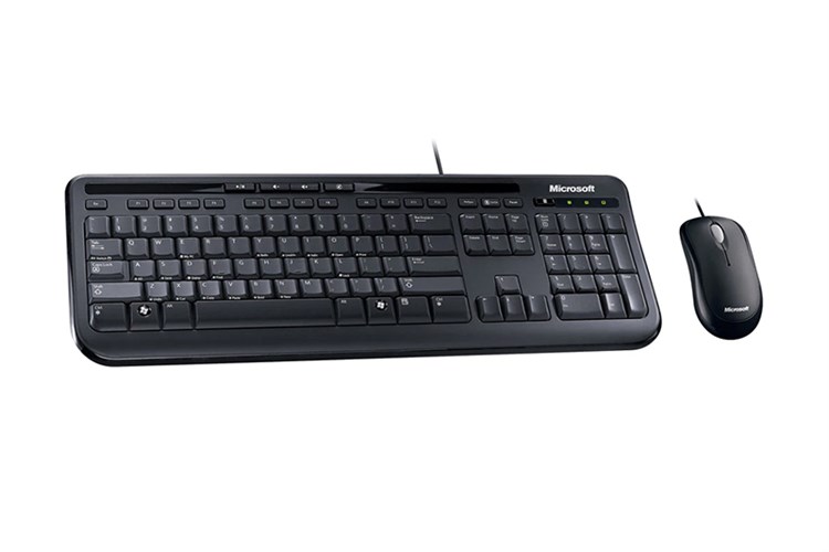 Bộ Bàn Phím Chuột Có Dây Microsoft 600 Màu Đen