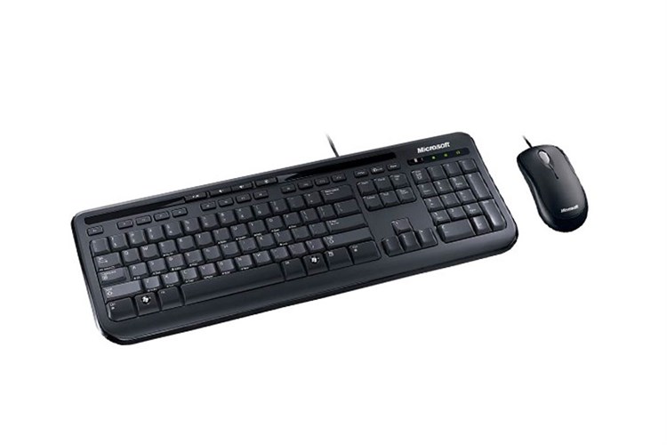Bộ Bàn Phím Chuột Có Dây Microsoft 600 Màu Đen