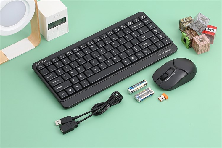 Bộ Bàn Phím Chuột Không Dây A4tech FG1112 Màu Đen