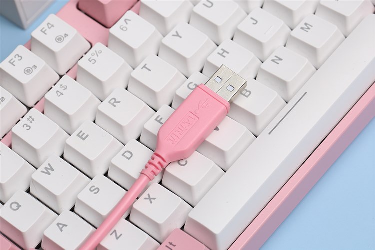 Bàn Phím Có Dây DareU EK87 Màu Hồng