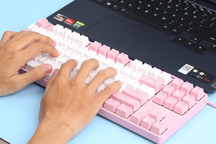 Bàn Phím Có Dây DareU EK87 Màu Hồng