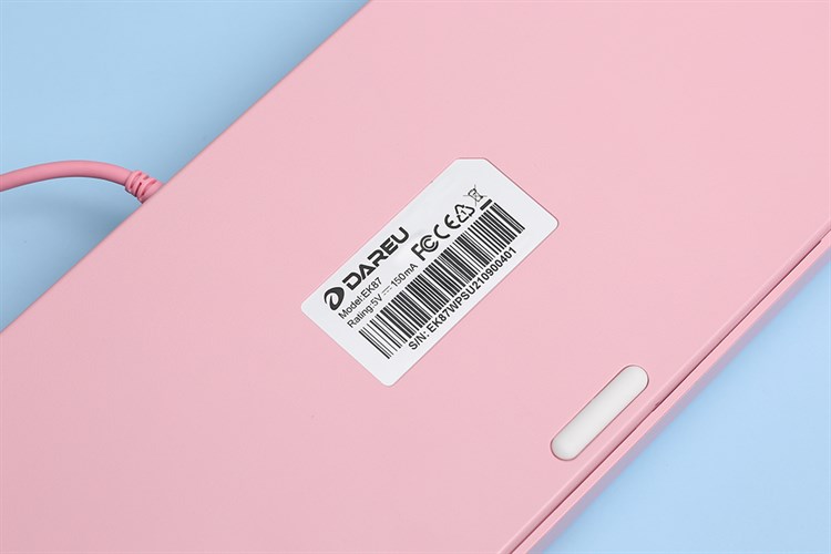 Bàn Phím Có Dây DareU EK87 Màu Hồng