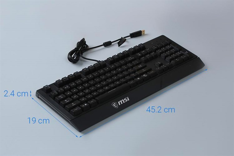Bàn Phím Có dây Gaming MSI Vigor GK20 US Màu Đen