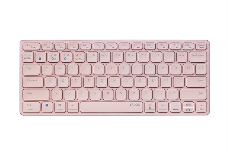 Bàn Phím Không Dây Bluetooth Rapoo E9050G Màu Hồng