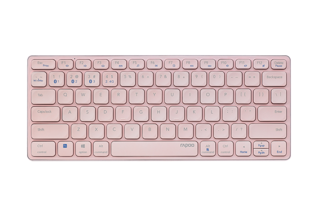 Bàn Phím Không Dây Bluetooth Rapoo E9050G Màu Hồng