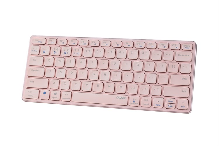 Bàn Phím Không Dây Bluetooth Rapoo E9050G Màu Hồng