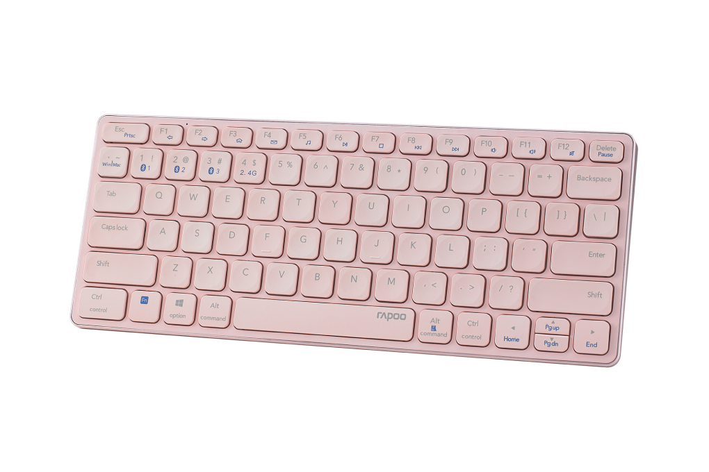 Bàn Phím Không Dây Bluetooth Rapoo E9050G Màu Hồng
