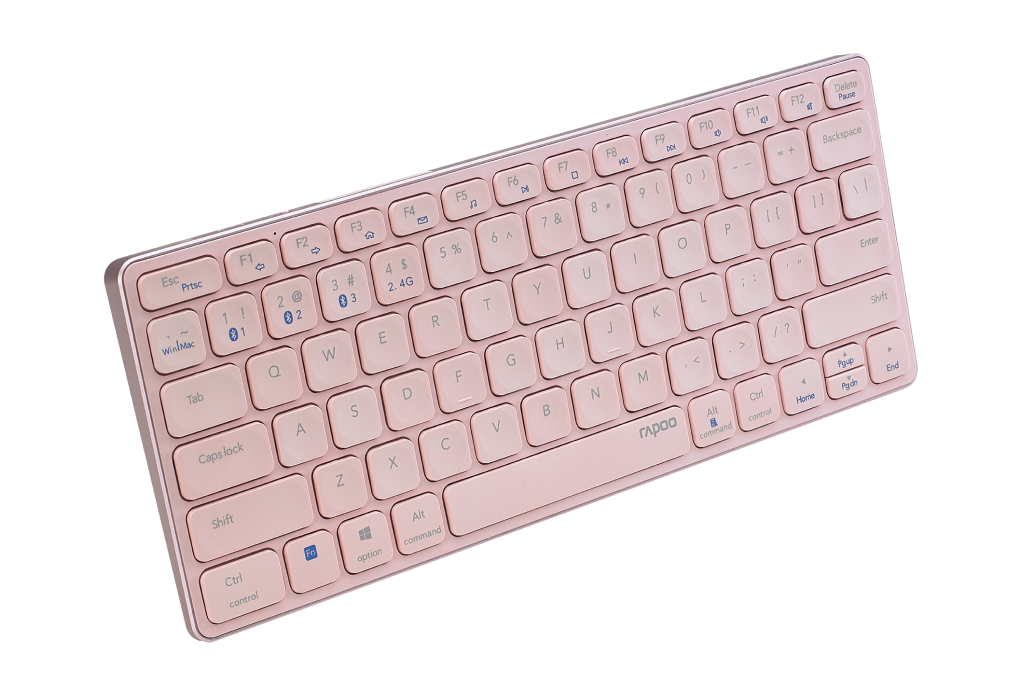 Bàn Phím Không Dây Bluetooth Rapoo E9050G Màu Hồng
