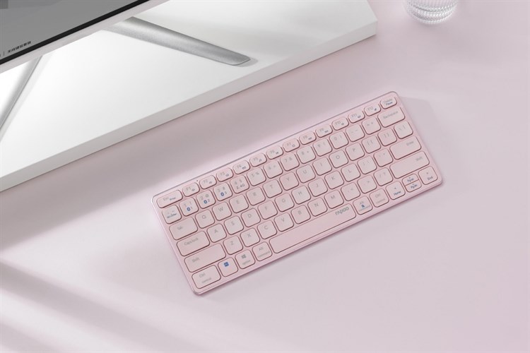 Bàn Phím Không Dây Bluetooth Rapoo E9050G Màu Hồng