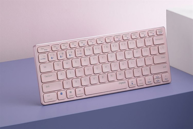 Bàn Phím Không Dây Bluetooth Rapoo E9050G Màu Hồng