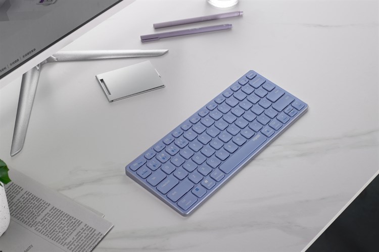Bàn Phím Không Dây Bluetooth Rapoo E9050G Màu Tím