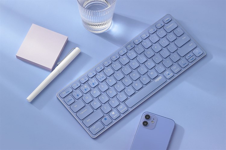 Bàn Phím Không Dây Bluetooth Rapoo E9050G Màu Tím