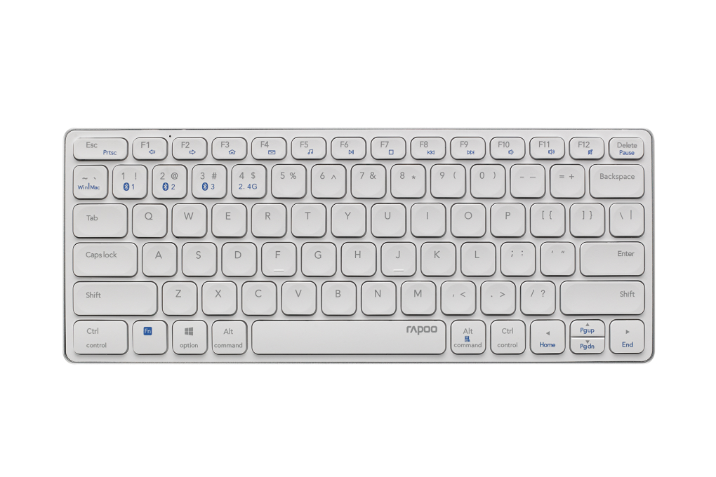 Bàn Phím Không Dây Bluetooth Rapoo E9050G Màu Trắng